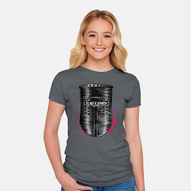 But A Scratch Helmet-Womens-Fitted-Tee-rocketman_art