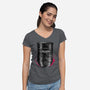 But A Scratch Helmet-Womens-V-Neck-Tee-rocketman_art