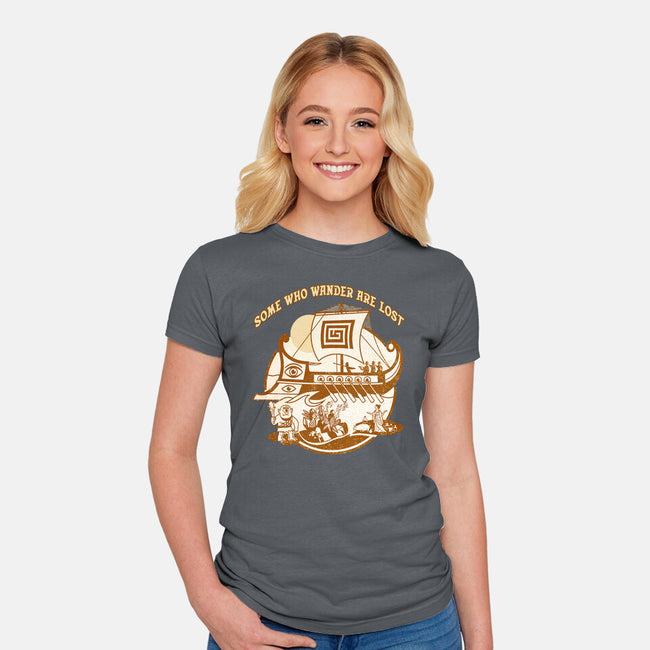 Some Who Wander Are Lost-Womens-Fitted-Tee-palmstreet