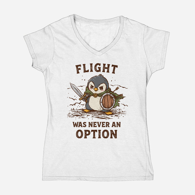 Flight Was Never An Option-Womens-V-Neck-Tee-kg07