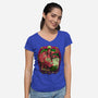Live From The Dungeon-Womens-V-Neck-Tee-Hafaell