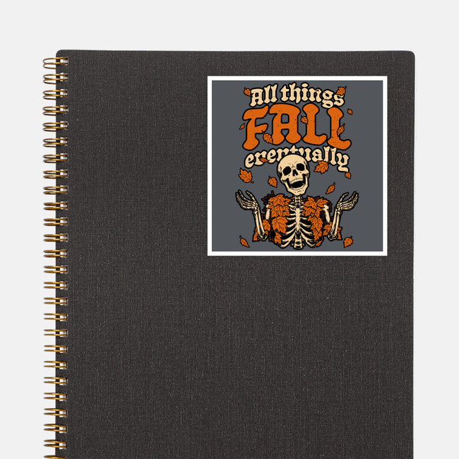 Skeleton Autumn Leaves-None-Glossy-Sticker-Studio Mootant
