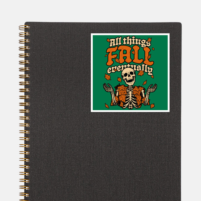 Skeleton Autumn Leaves-None-Glossy-Sticker-Studio Mootant