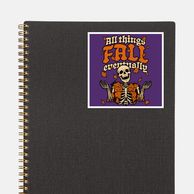 Skeleton Autumn Leaves-None-Glossy-Sticker-Studio Mootant