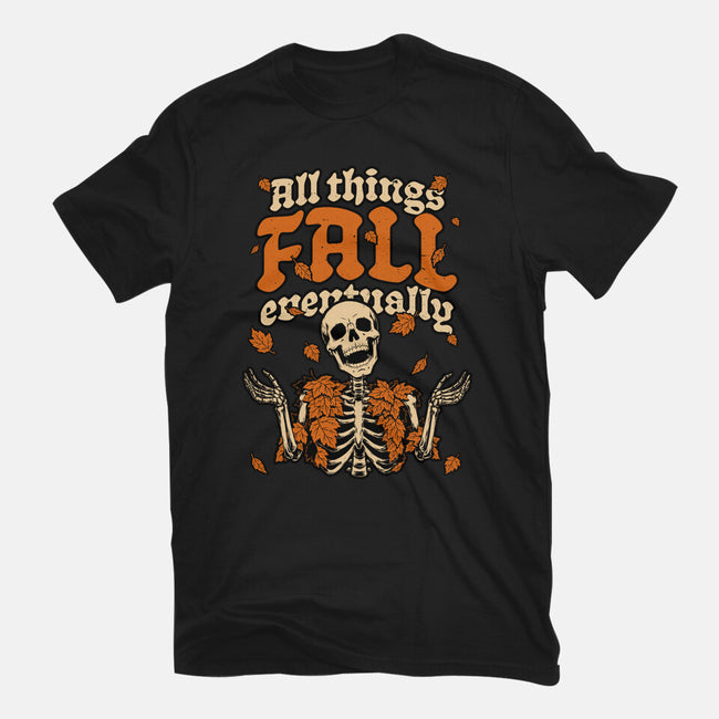 Skeleton Autumn Leaves-Mens-Basic-Tee-Studio Mootant