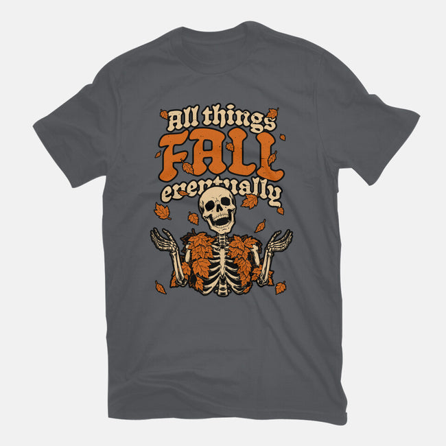 Skeleton Autumn Leaves-Womens-Fitted-Tee-Studio Mootant