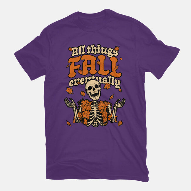 Skeleton Autumn Leaves-Womens-Basic-Tee-Studio Mootant