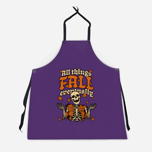 Skeleton Autumn Leaves-Unisex-Kitchen-Apron-Studio Mootant