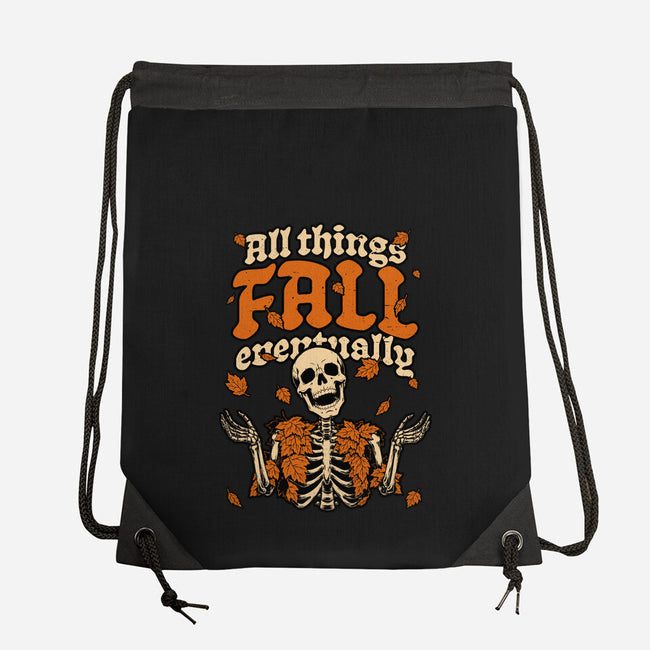 Skeleton Autumn Leaves-None-Drawstring-Bag-Studio Mootant