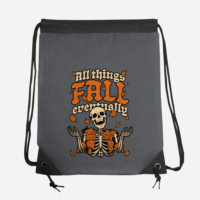 Skeleton Autumn Leaves-None-Drawstring-Bag-Studio Mootant