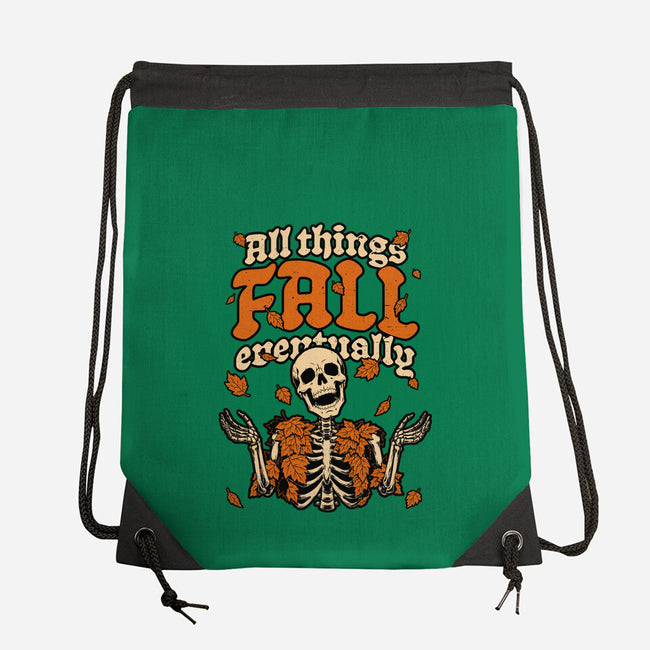 Skeleton Autumn Leaves-None-Drawstring-Bag-Studio Mootant