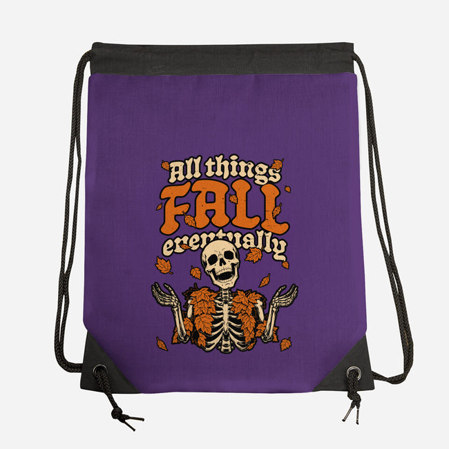 Skeleton Autumn Leaves-None-Drawstring-Bag-Studio Mootant