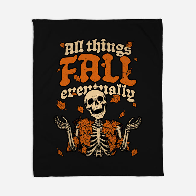 Skeleton Autumn Leaves-None-Fleece-Blanket-Studio Mootant