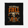 Skeleton Autumn Leaves-None-Fleece-Blanket-Studio Mootant