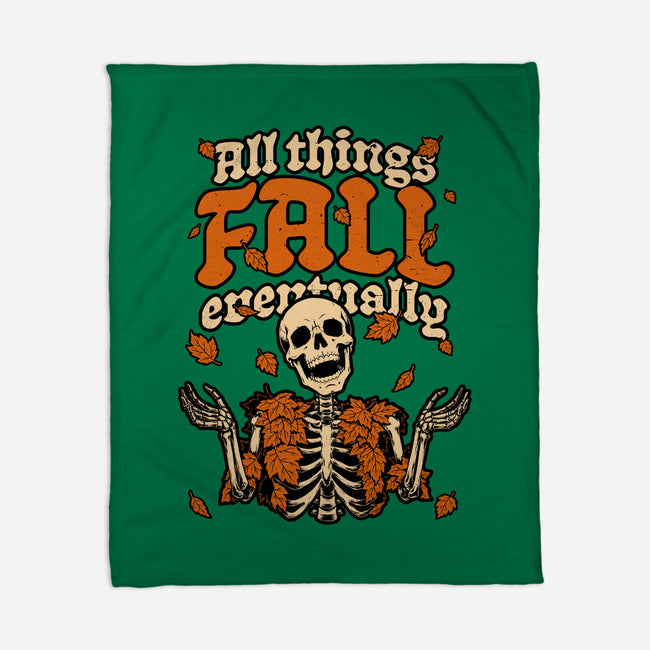 Skeleton Autumn Leaves-None-Fleece-Blanket-Studio Mootant