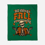 Skeleton Autumn Leaves-None-Fleece-Blanket-Studio Mootant