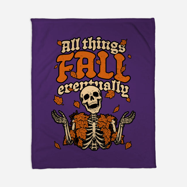 Skeleton Autumn Leaves-None-Fleece-Blanket-Studio Mootant