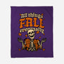 Skeleton Autumn Leaves-None-Fleece-Blanket-Studio Mootant