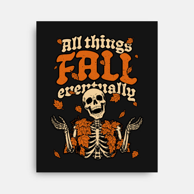 Skeleton Autumn Leaves-None-Stretched-Canvas-Studio Mootant