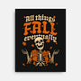 Skeleton Autumn Leaves-None-Stretched-Canvas-Studio Mootant