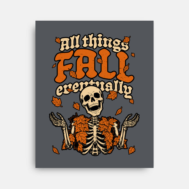 Skeleton Autumn Leaves-None-Stretched-Canvas-Studio Mootant