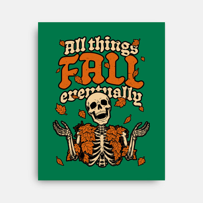 Skeleton Autumn Leaves-None-Stretched-Canvas-Studio Mootant