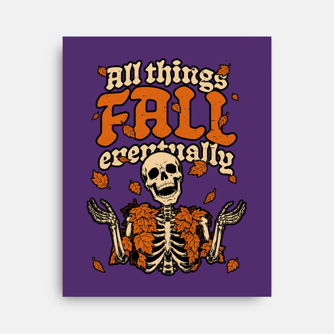 Skeleton Autumn Leaves-None-Stretched-Canvas-Studio Mootant
