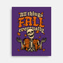 Skeleton Autumn Leaves-None-Stretched-Canvas-Studio Mootant