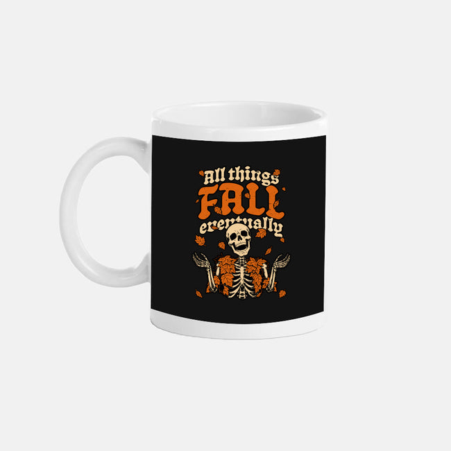 Skeleton Autumn Leaves-None-Mug-Drinkware-Studio Mootant