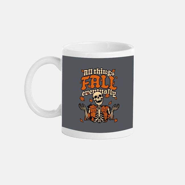 Skeleton Autumn Leaves-None-Mug-Drinkware-Studio Mootant