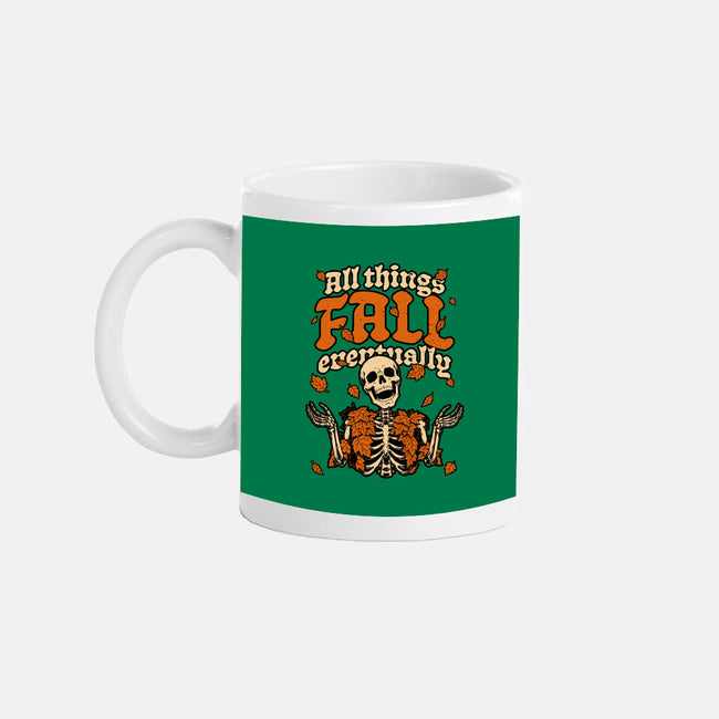 Skeleton Autumn Leaves-None-Mug-Drinkware-Studio Mootant