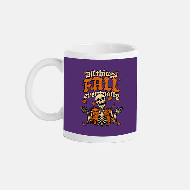 Skeleton Autumn Leaves-None-Mug-Drinkware-Studio Mootant