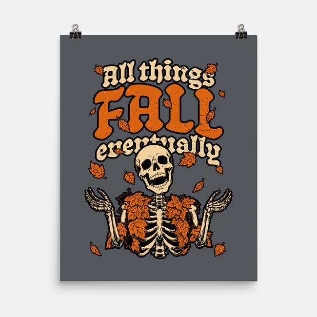 Skeleton Autumn Leaves-None-Matte-Poster-Studio Mootant