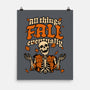 Skeleton Autumn Leaves-None-Matte-Poster-Studio Mootant