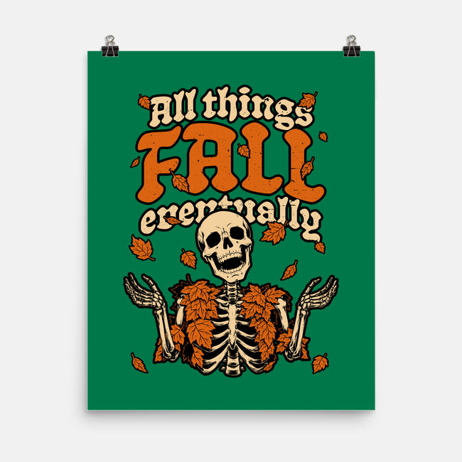 Skeleton Autumn Leaves-None-Matte-Poster-Studio Mootant