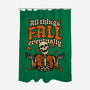 Skeleton Autumn Leaves-None-Polyester-Shower Curtain-Studio Mootant
