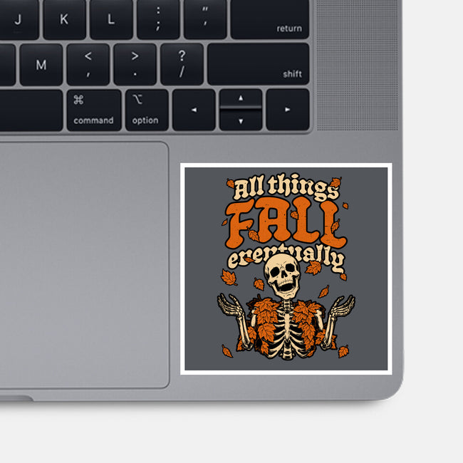 Skeleton Autumn Leaves-None-Glossy-Sticker-Studio Mootant