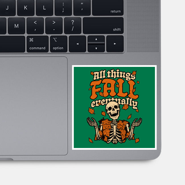 Skeleton Autumn Leaves-None-Glossy-Sticker-Studio Mootant