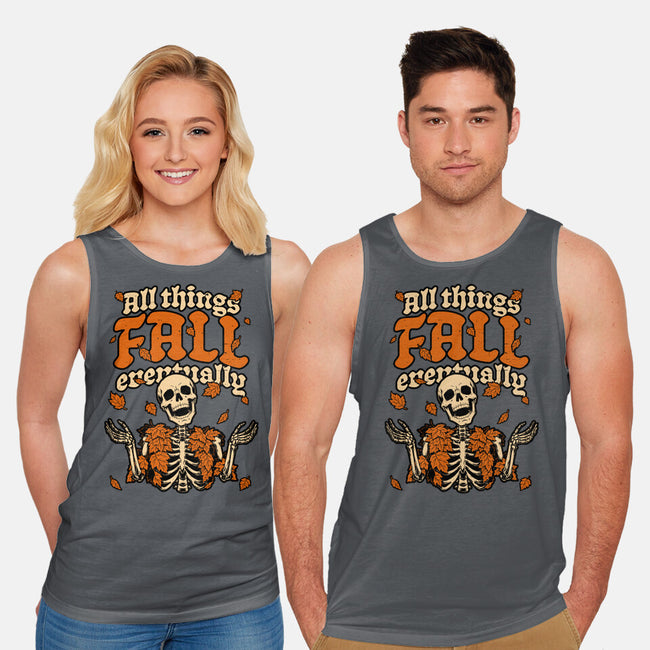 Skeleton Autumn Leaves-Unisex-Basic-Tank-Studio Mootant