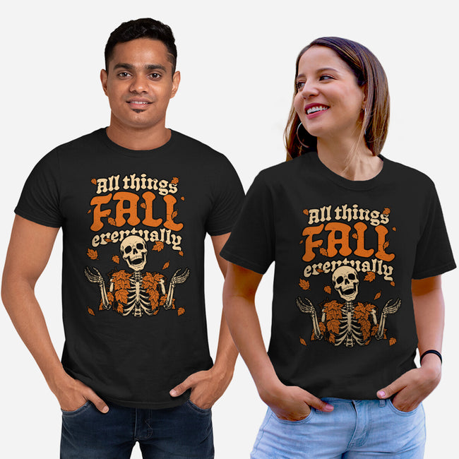 Skeleton Autumn Leaves-Unisex-Basic-Tee-Studio Mootant