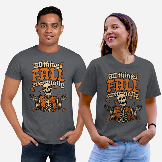 Skeleton Autumn Leaves-Unisex-Basic-Tee-Studio Mootant
