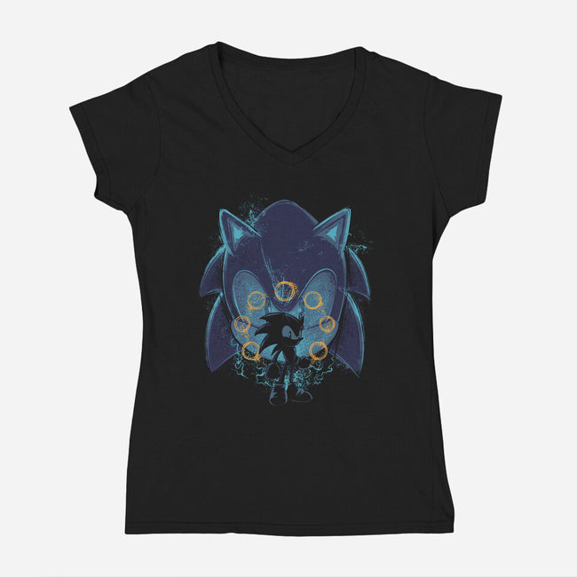 The Blue Thunder-Womens-V-Neck-Tee-Gleydson Barboza