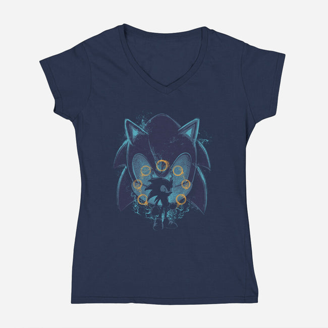 The Blue Thunder-Womens-V-Neck-Tee-Gleydson Barboza