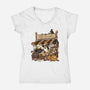 Boo Brews-Womens-V-Neck-Tee-fanfabio