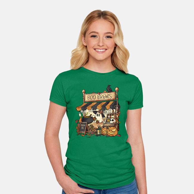 Boo Brews-Womens-Fitted-Tee-fanfabio