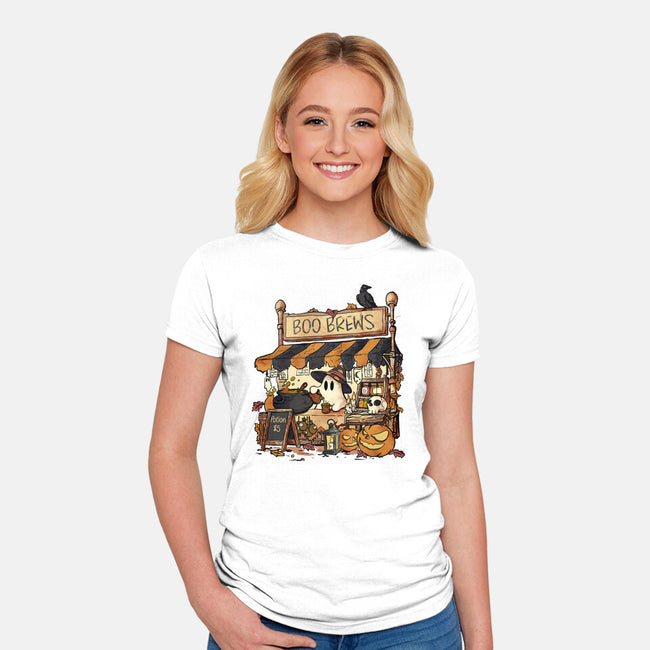 Boo Brews-Womens-Fitted-Tee-fanfabio