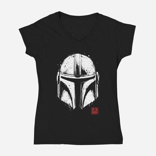 Bounty Ink-Womens-V-Neck-Tee-retrodivision