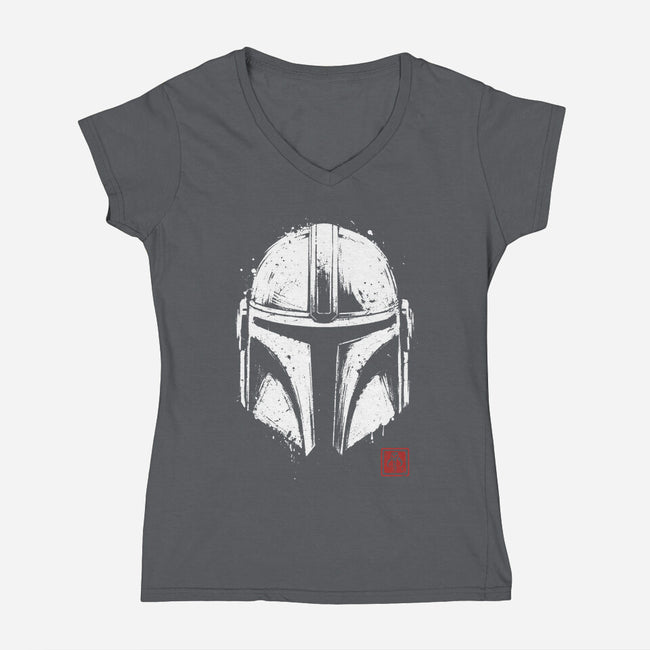 Bounty Ink-Womens-V-Neck-Tee-retrodivision