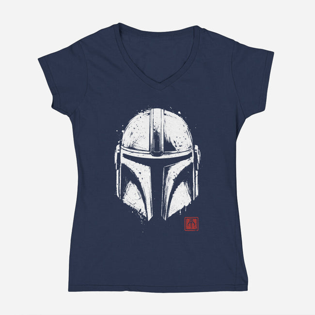 Bounty Ink-Womens-V-Neck-Tee-retrodivision