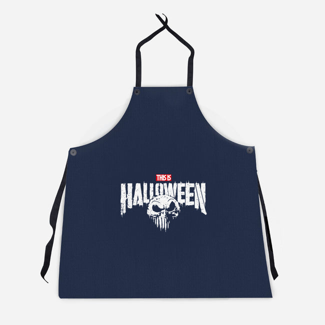 Punisher Skellington-Unisex-Kitchen-Apron-teesgeex